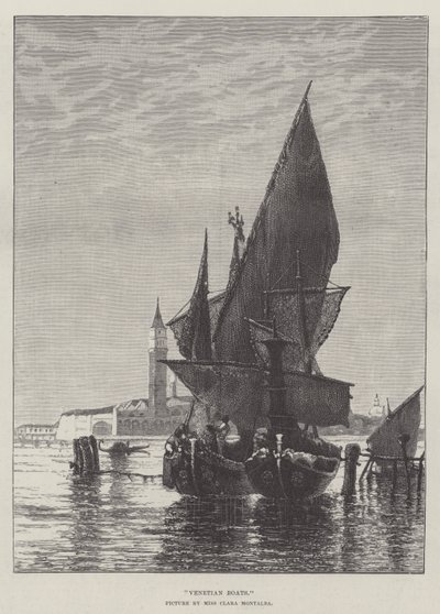 Venetian Boats by Clara Montalba